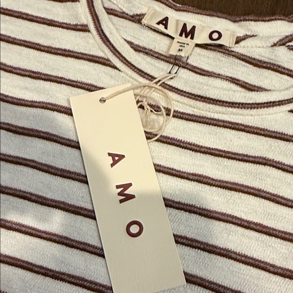 AMO SLEEVELESS BABE TEE IN BONE MEDIUM‎ NWT - Picture 11 of 14